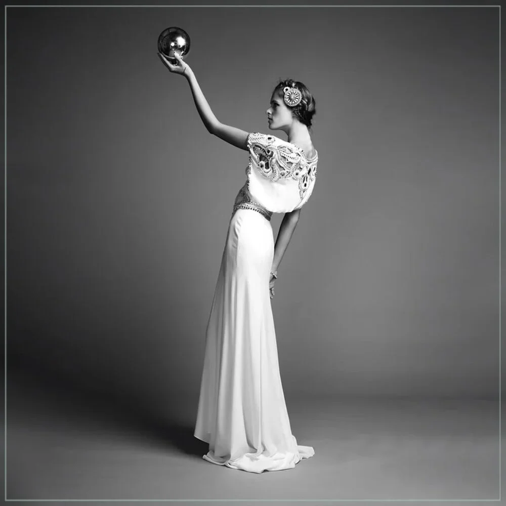 $6900 Temperley London Jean Crystal Embellished Art Deco Runway Bridal Gown - Picture 16 of 16